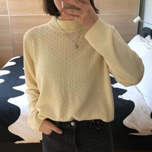 Vintage Cream Pointelle Sweater